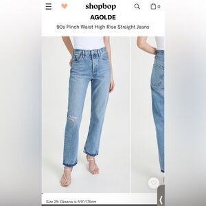 Agolde 90s Pinch Waist High Rise Straight Jeans